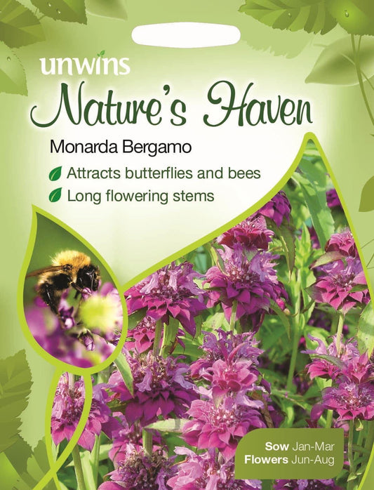 Unwins Nature's Haven Monarda Bergamo 30 Seeds