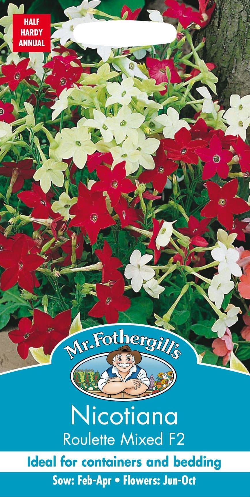 Mr Fothergills Nicotiana Roulette Mixed F2 200 Seeds