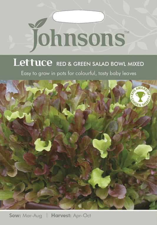 Johnsons Lettuce Red & Green Salad Bowl Mixed 1250 Seeds