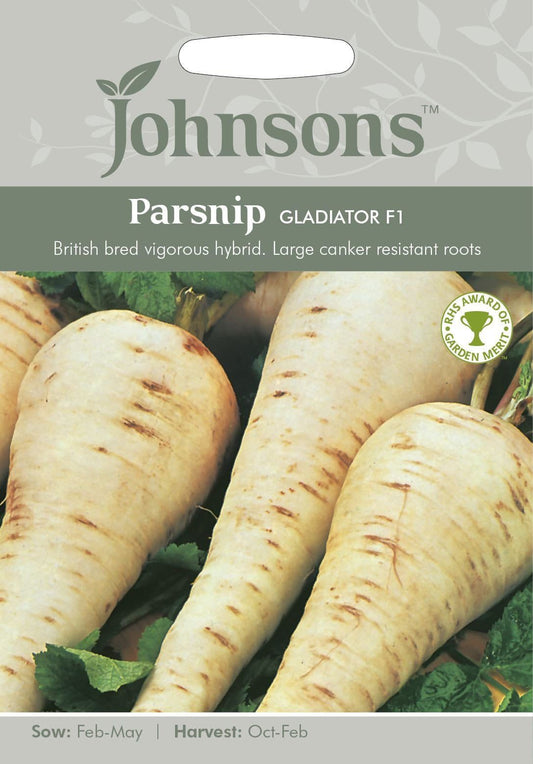 Johnsons Parsnip Gladiator F1 200 Seeds