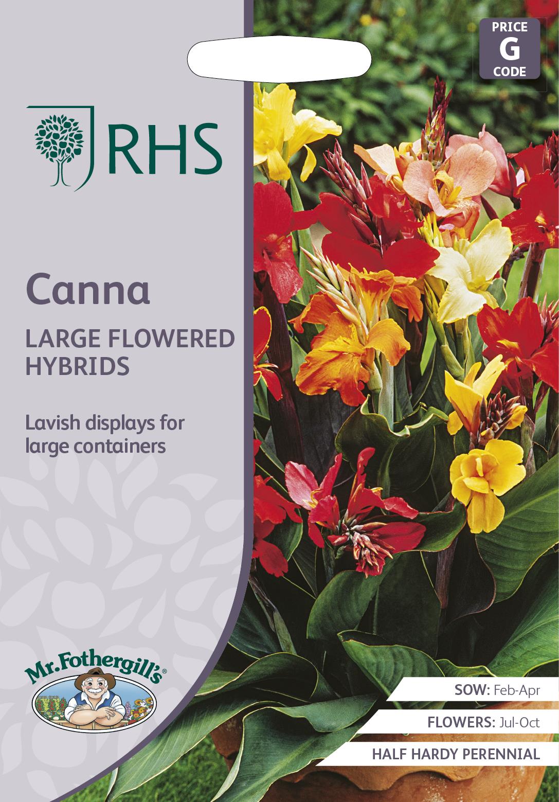 Mr Fothergills - RHS - Flower - Canna - Large Flowered Hybrids - 25 Seeds
