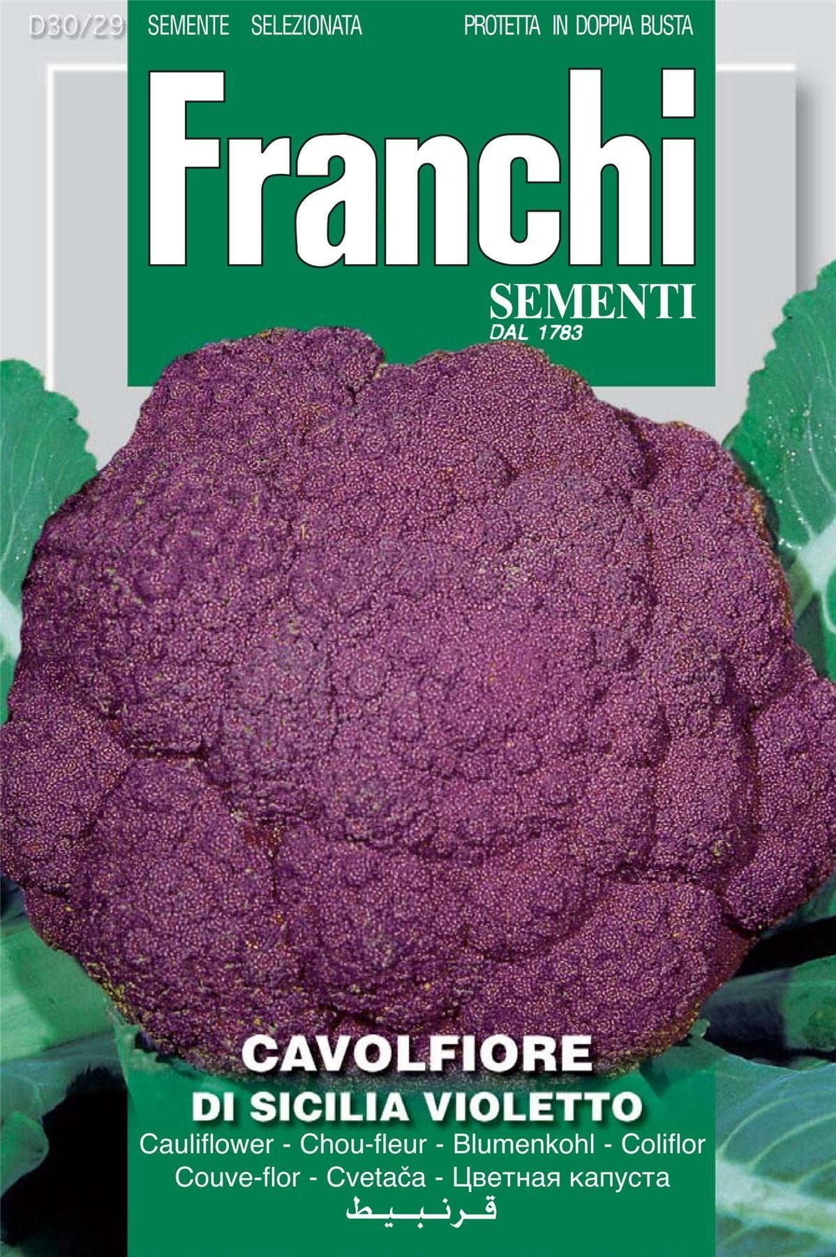 Franchi Seeds of Italy - DBO 30/29 - Cauliflower - Di Sicilia Violetto - Seeds