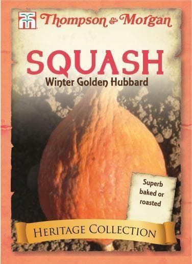 Thompson & Morgan Heritage Vegetables Squash Golden Hubbard 15 Seed