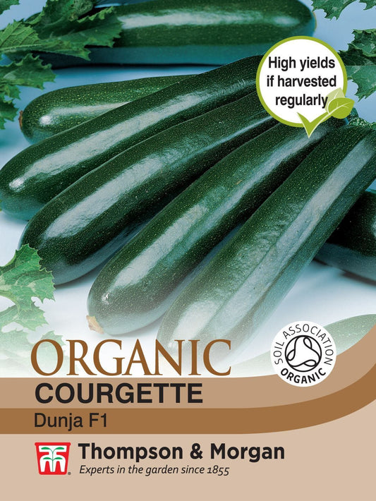 Thompson & Morgan - Organic - Courgette - Dunja F1 Hybrid - 4 Seeds