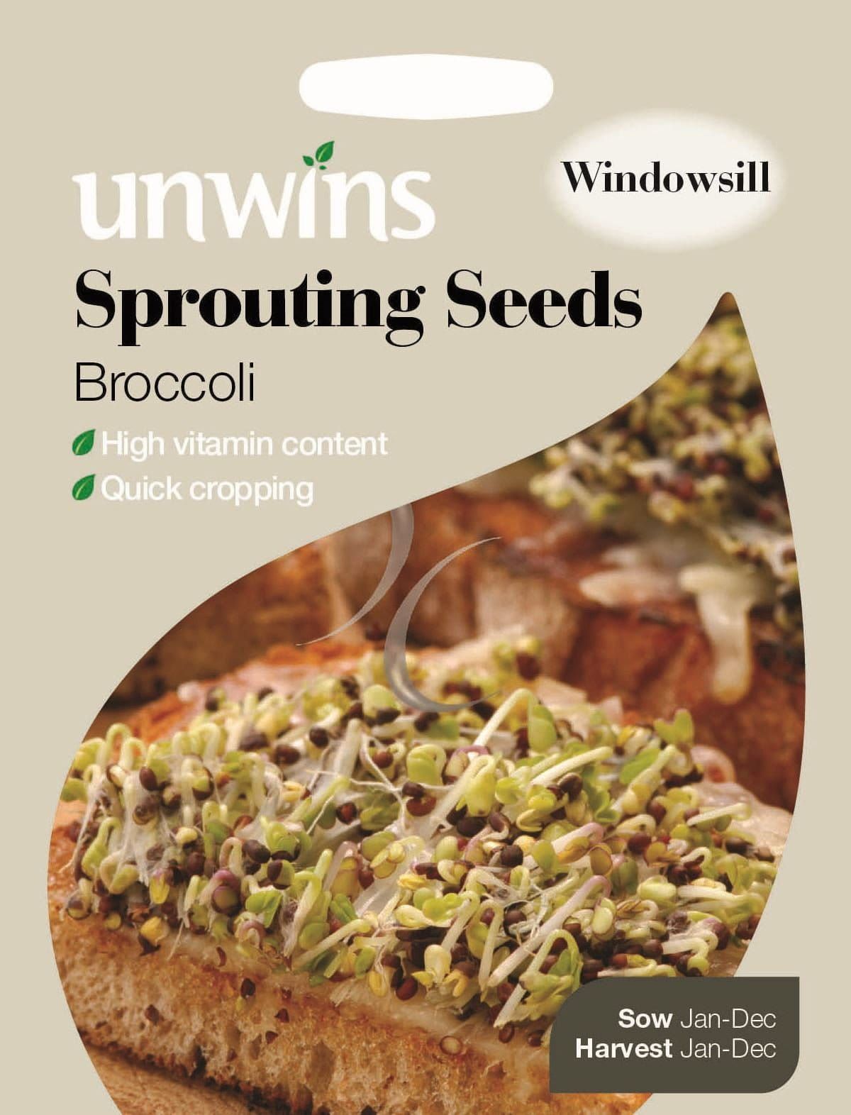Unwins Sprouting Seeds Broccoli 2500 Seeds