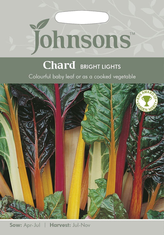 Johnsons Chard Bright Lights 150 Seeds