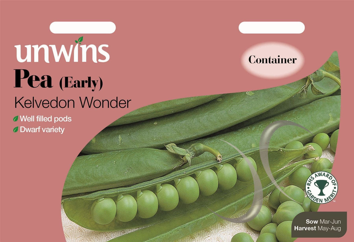 Unwins Pea (Early) Kelvedon Wonder 300 Seeds