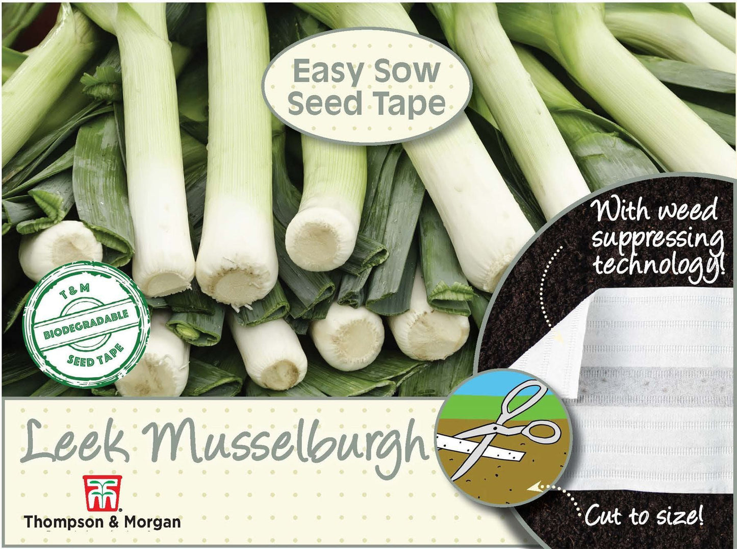 Thompson & Morgan - Vegetable Seed Tape - Leek - Musselburgh Seed Tape