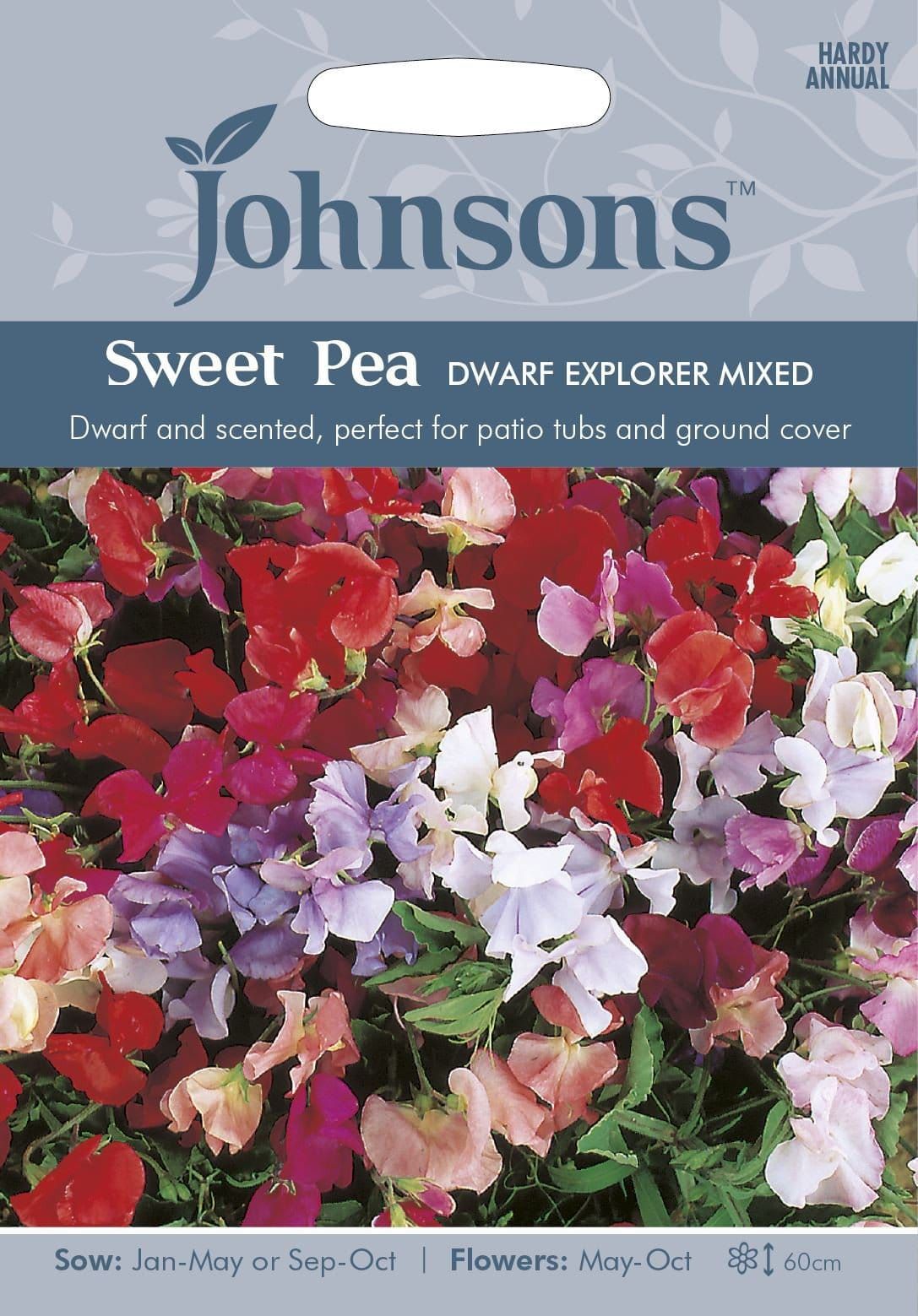 Johnsons Sweet Pea Dwarf Explorer Mixed 25 Seeds