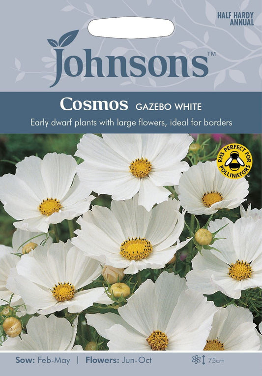 Johnsons Cosmos Gazebo White 50 Seeds