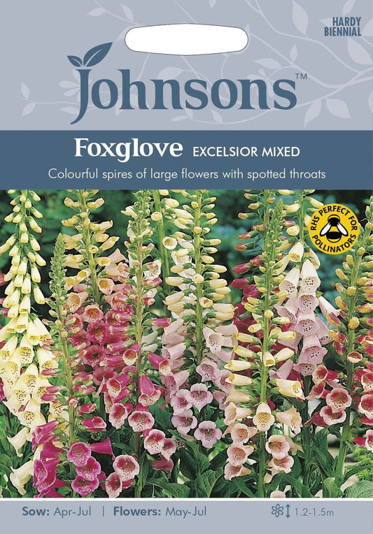 Johnsons Foxglove Excelsior Mixed 2500 Seeds