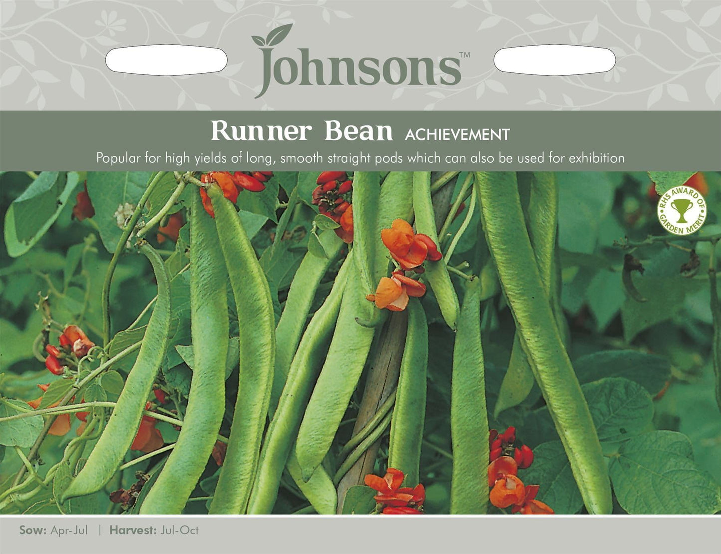 Johnsons Runner Bean Achievement 50 Seeds