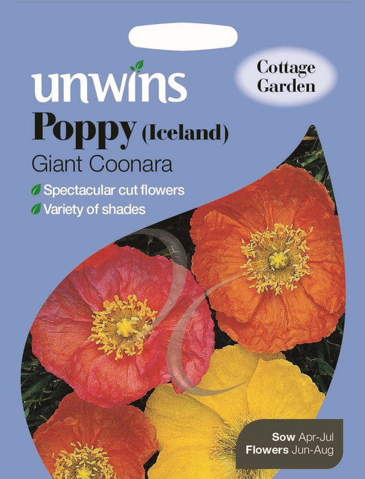 Unwins Poppy Iceland Giant Coonara 1000 Seeds
