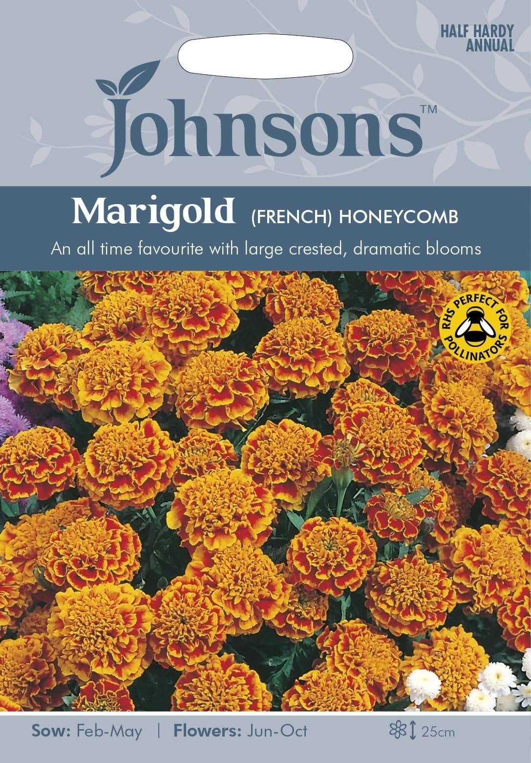 Johnsons French Marigold Honeycomb 60 Seeds