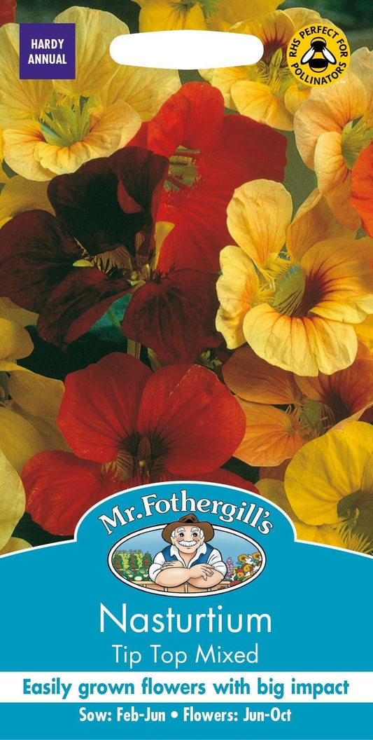 Mr Fothergills Nasturtium Tip Top Mixed 25 Seeds