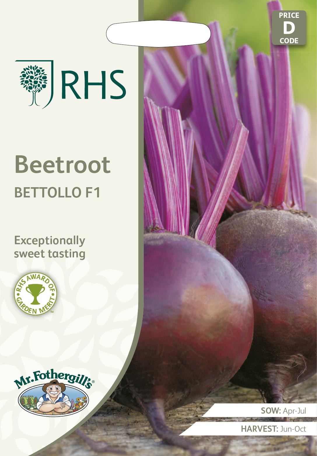 Mr Fothergills - RHS - Vegetable - Beetroot - Bettollo F1 - 150 Seeds