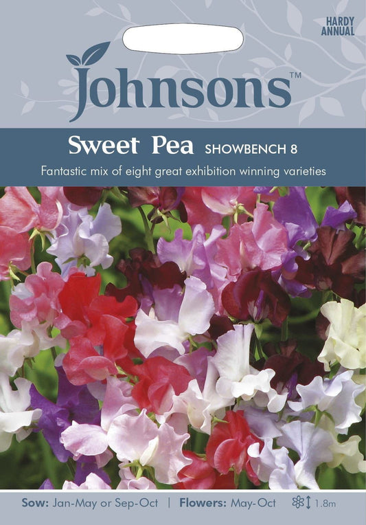 Johnsons Sweet Pea Showbench 8 25 Seeds