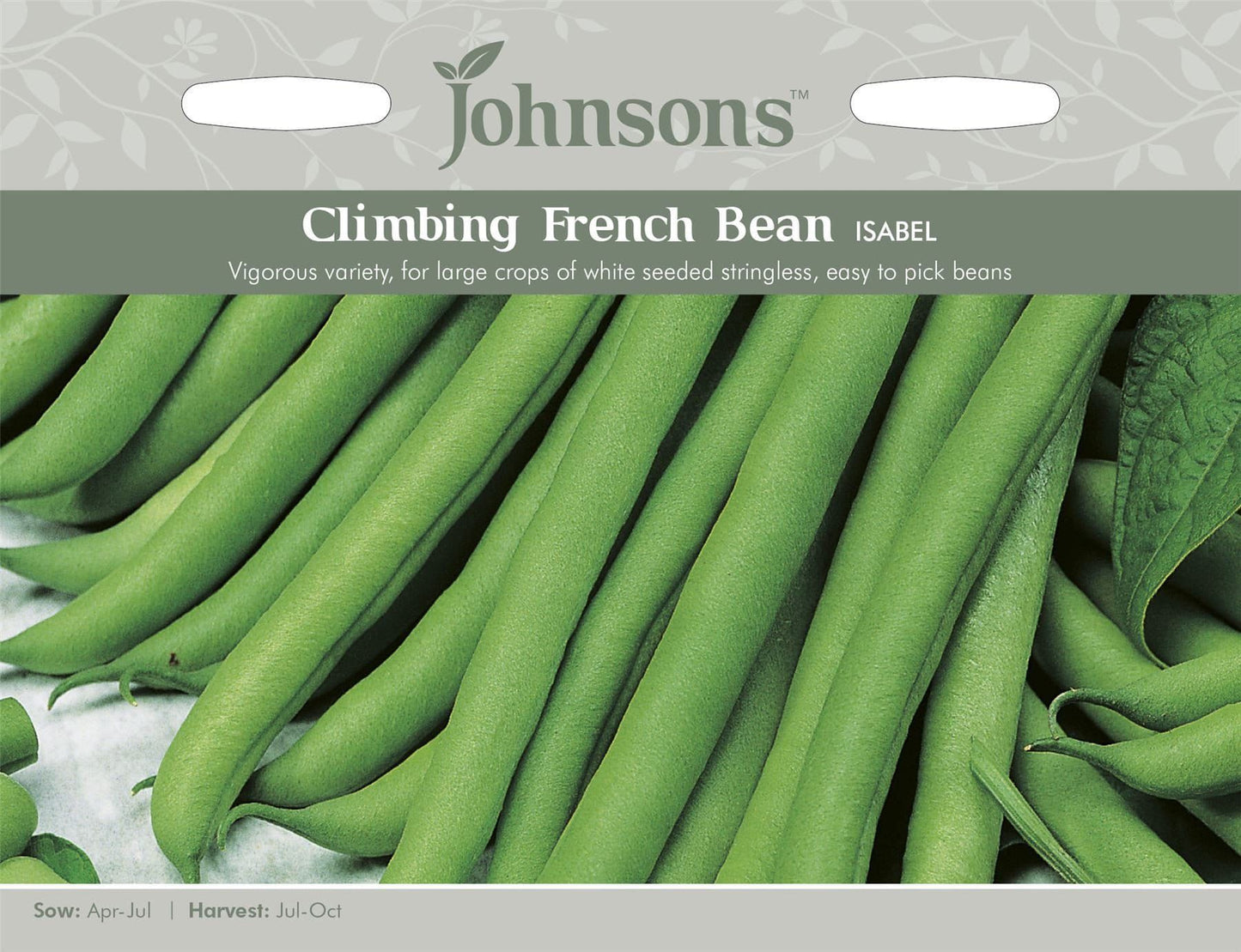 Johnsons Climbing Bean Isabel 75 Seeds