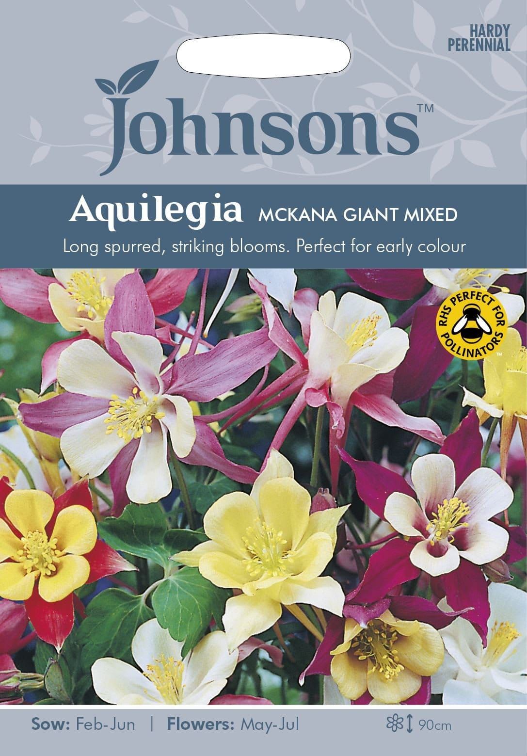 Johnsons Aquilegia McKana Giant Mixed 150 Seeds