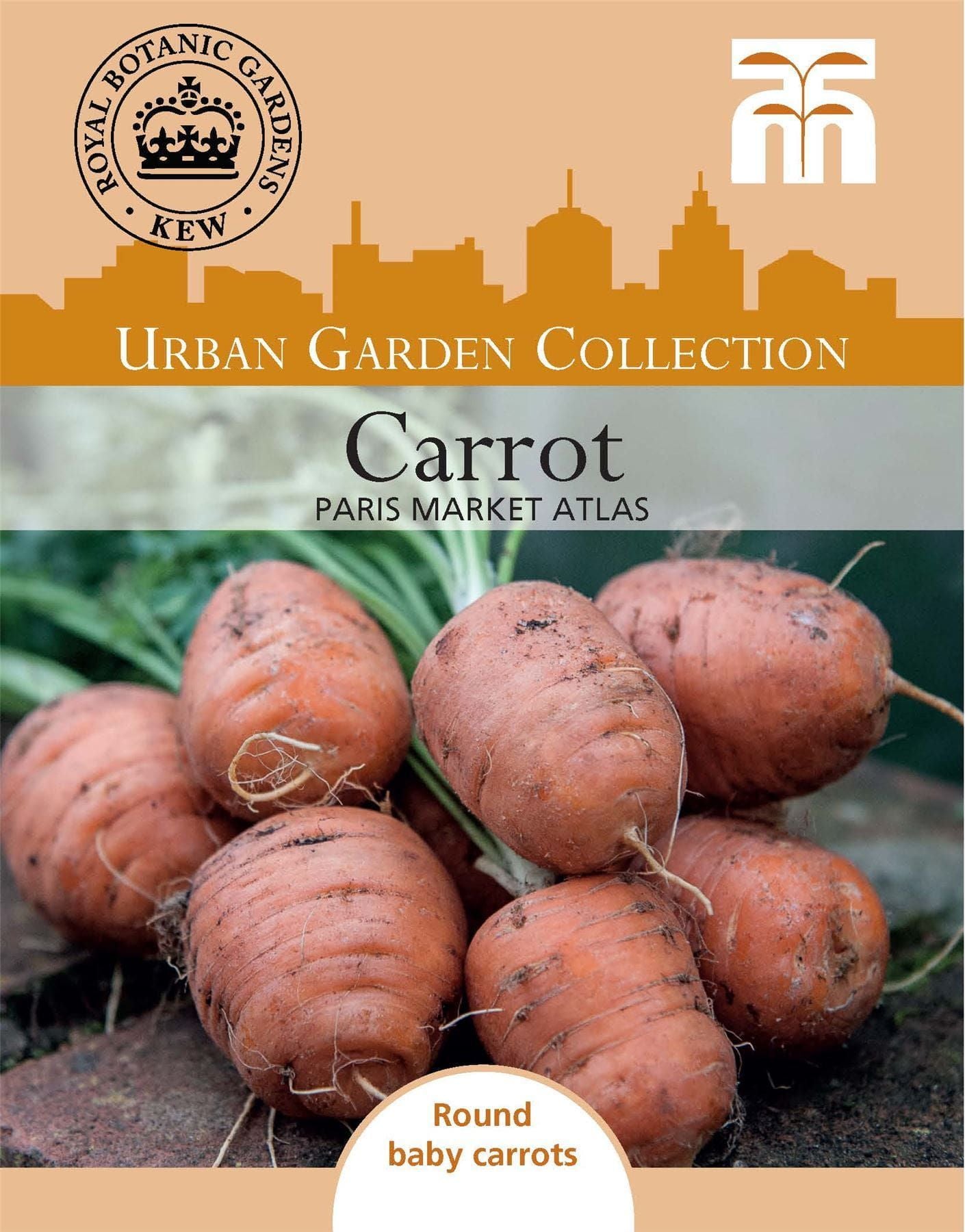 Thompson & Morgan Kew Urban Vegetables Carrot Paris Market Atlas 100 Seed