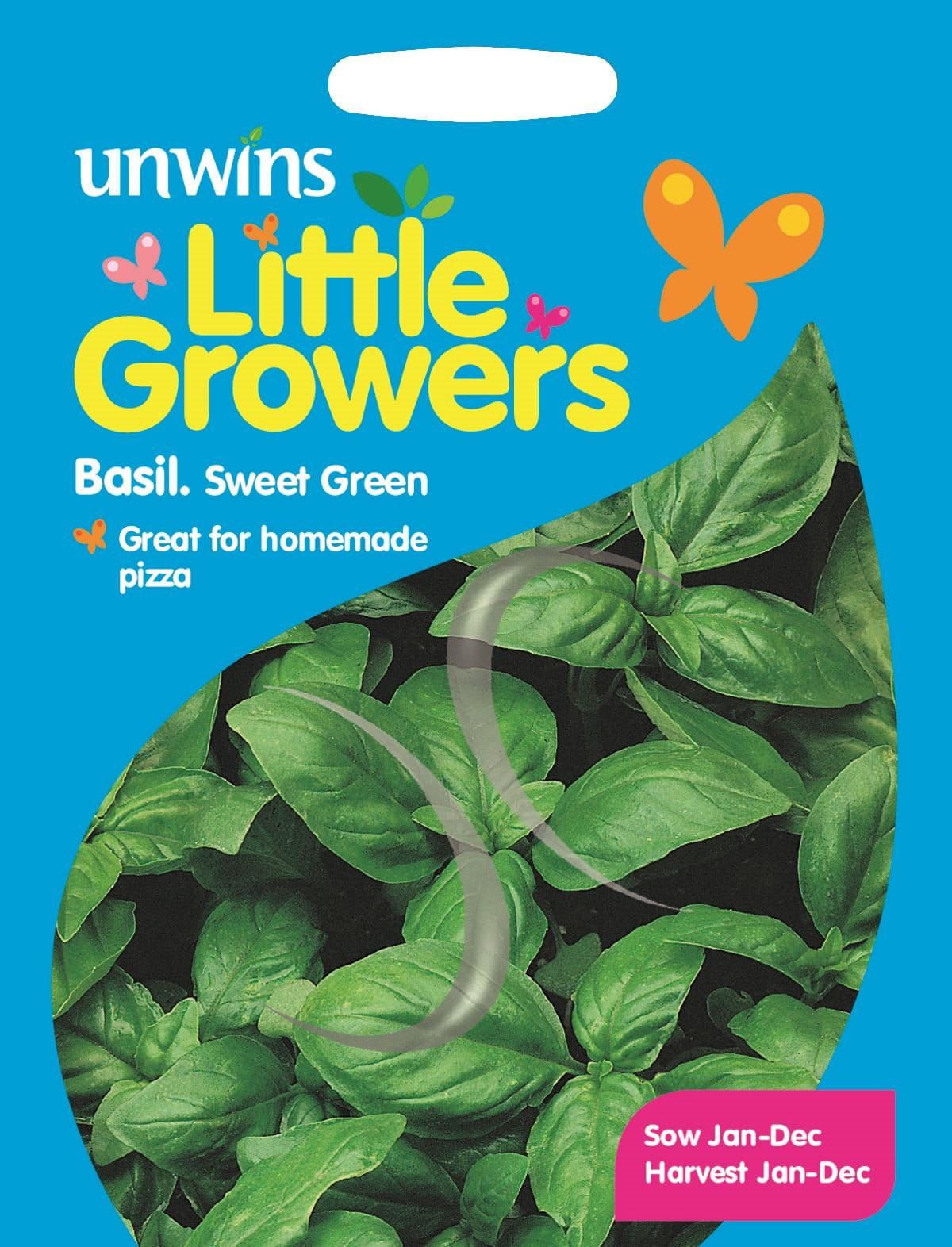 Unwins Little Growers Basil Sweet 120 Seeds