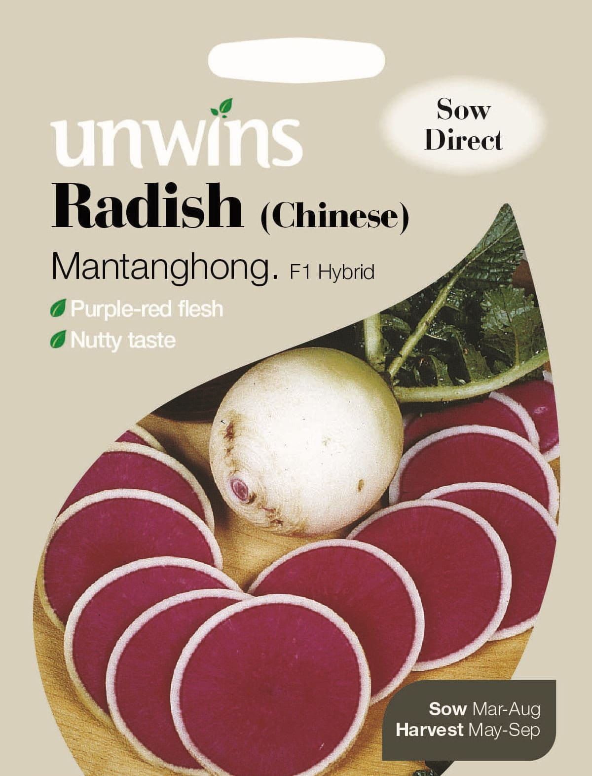 Unwins Radish Mantanghong F1 80 Seeds