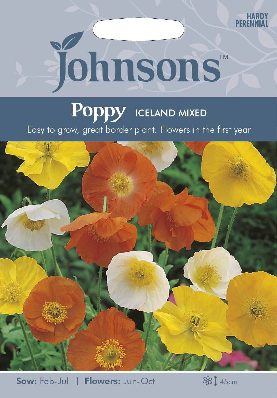 Johnsons Poppy Iceland Mixed 2000 Seeds