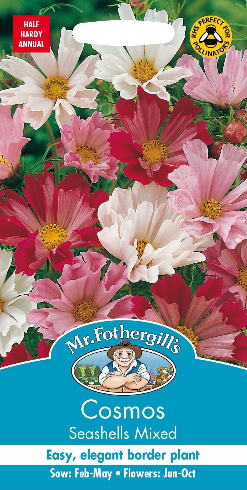 Mr Fothergills Cosmos Seashells Mixed 60 Seeds