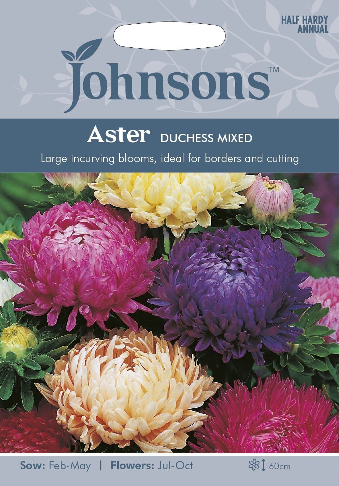 Johnsons Aster Duchess Mixed 250 Seeds