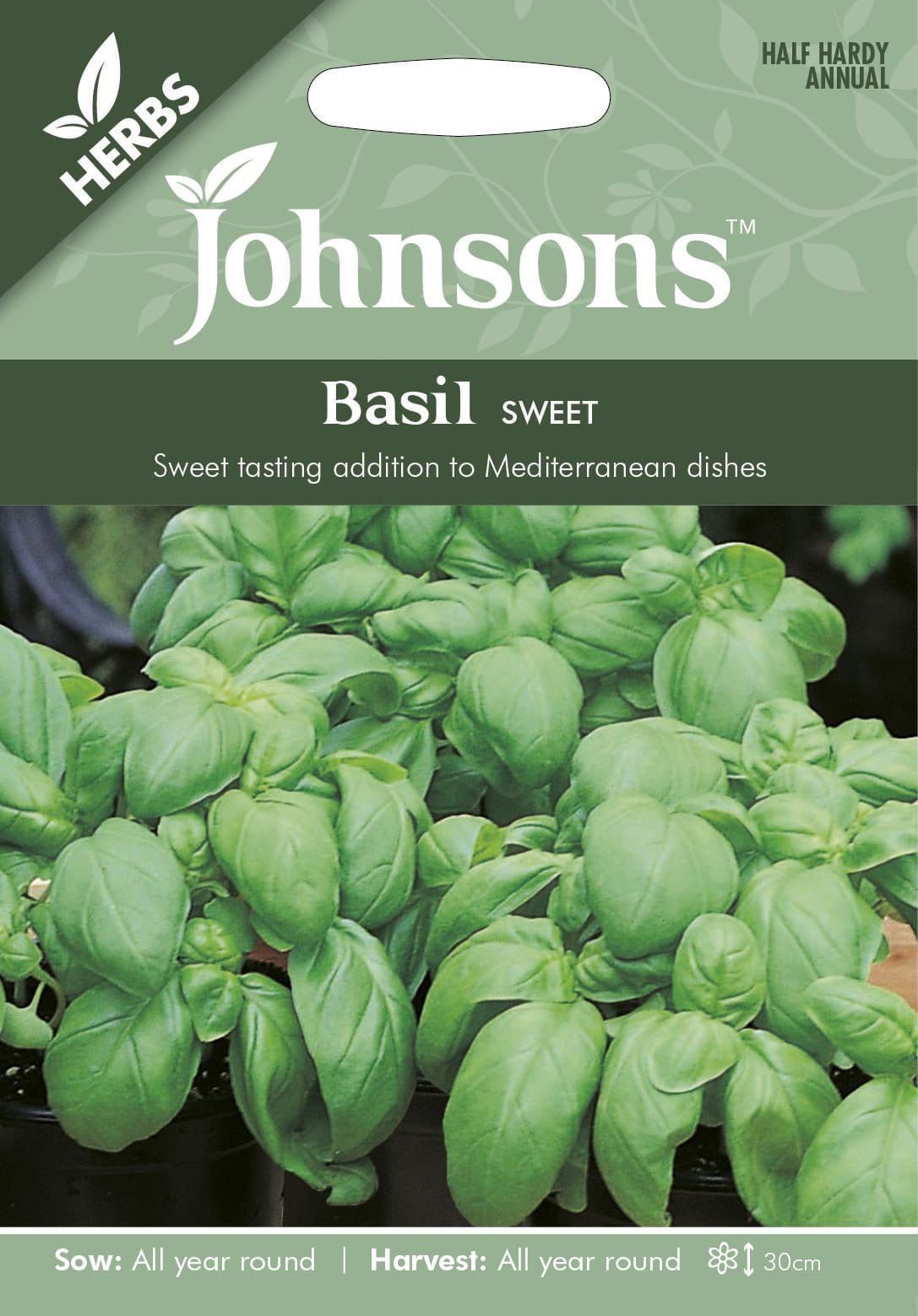 Johnsons Basil Sweet 500 Seeds