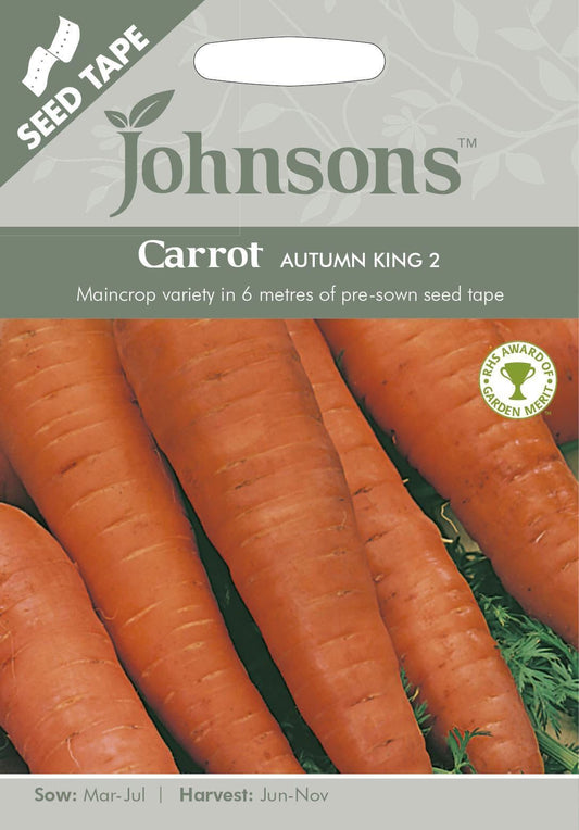 Johnsons Tape Carrot Autumn King 2 Seeds