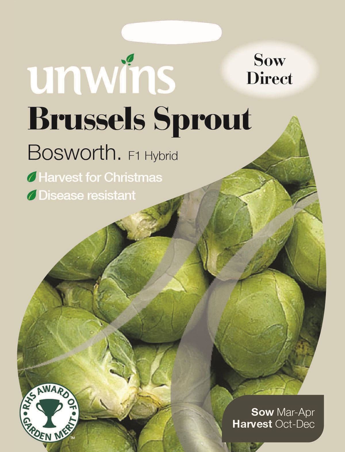 Unwins Brussels Sprout Bosworth F1 - 25 Seeds