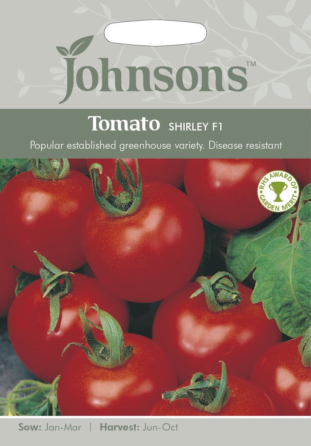 Johnsons Tomato Shirley F1 10 Seeds