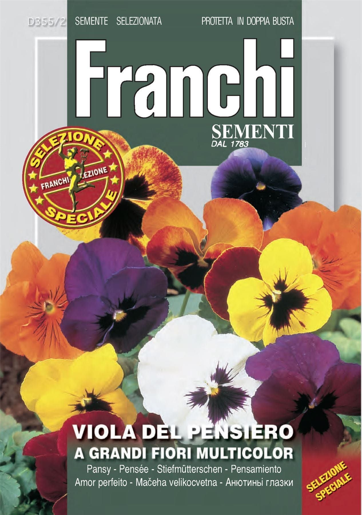 Franchi Seeds of Italy - Flower - FDBF_S 355-2 - Viola - Grandiflora - Mix - Seeds