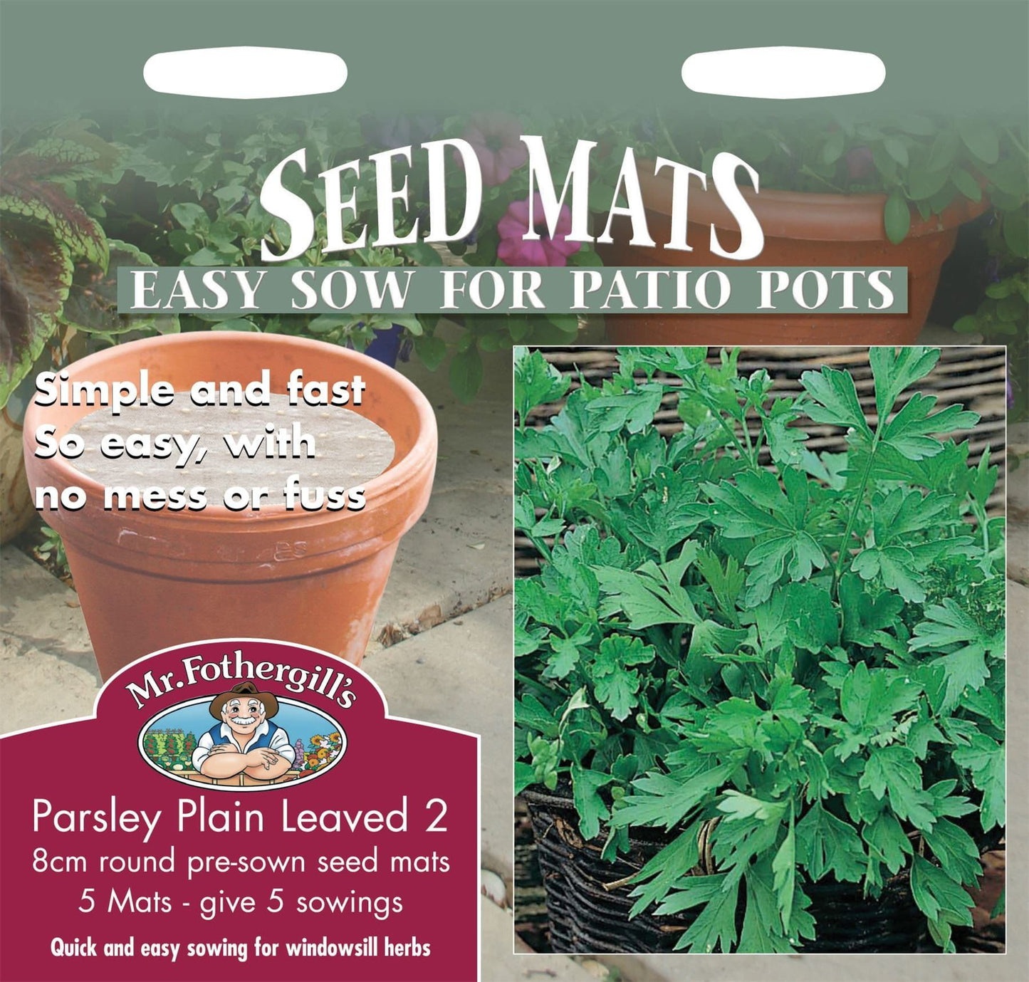 Mr Fothergills Herb Seed Mats Parsley Plain Leaved