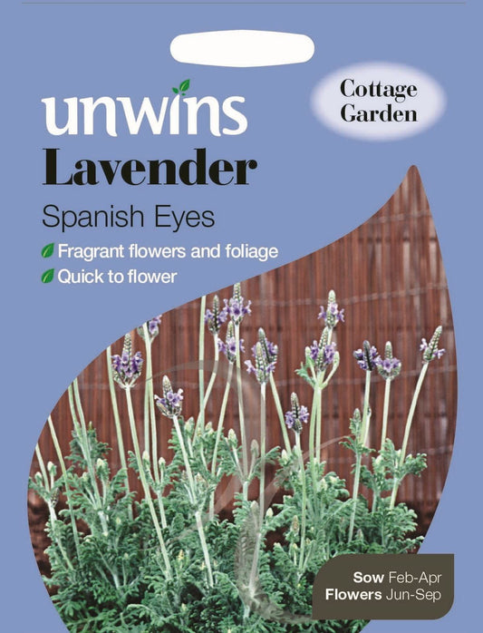 Unwins Lavender Spanish Eyes (d) 75 Seeds