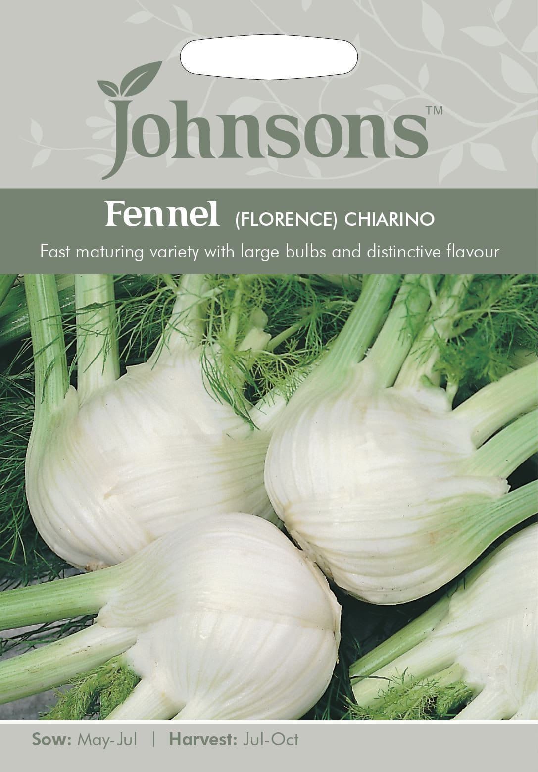 Johnsons Fennel Florence Chiarino 250 Seeds