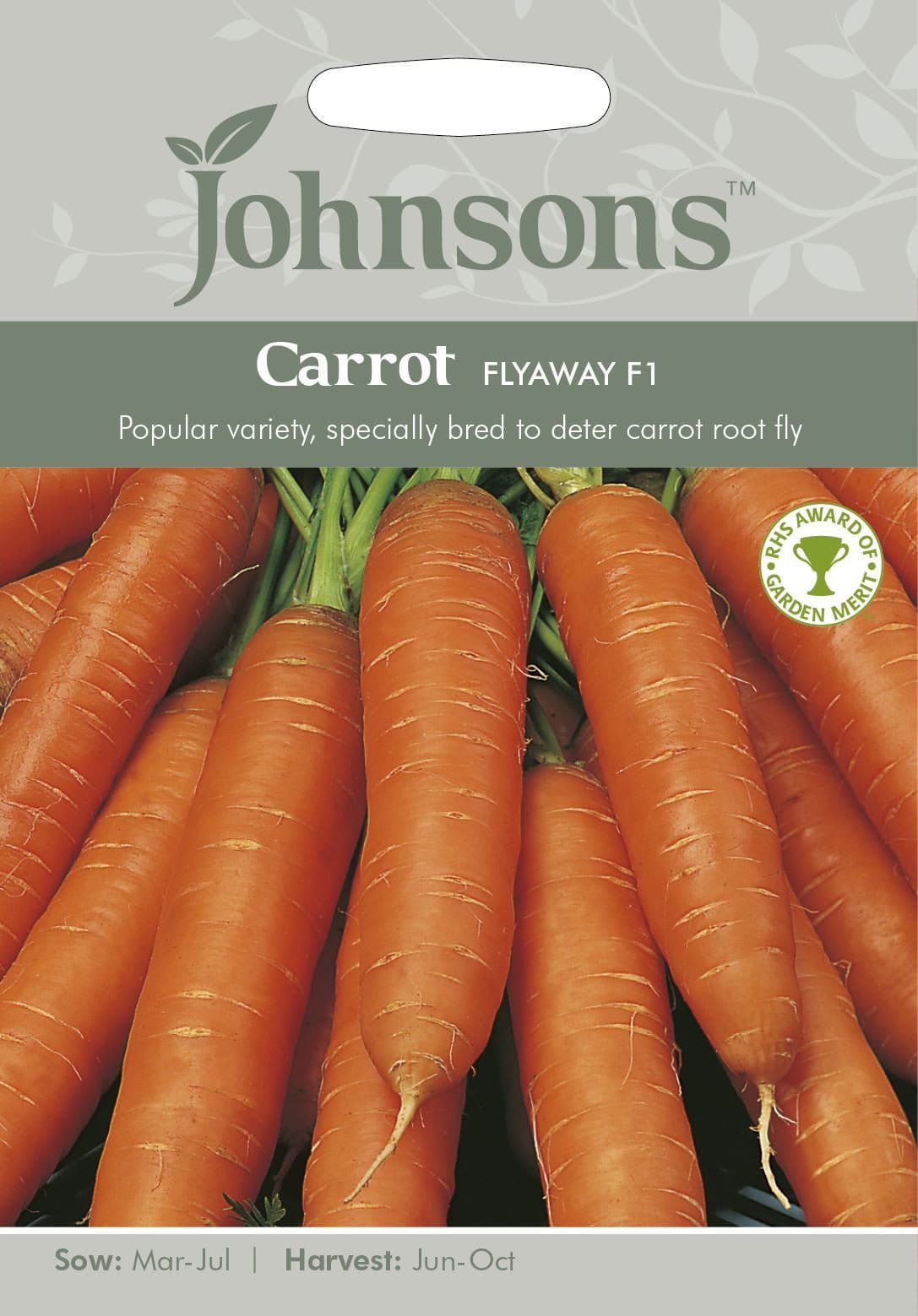 Johnsons Carrot Flyaway F1 500 Seeds