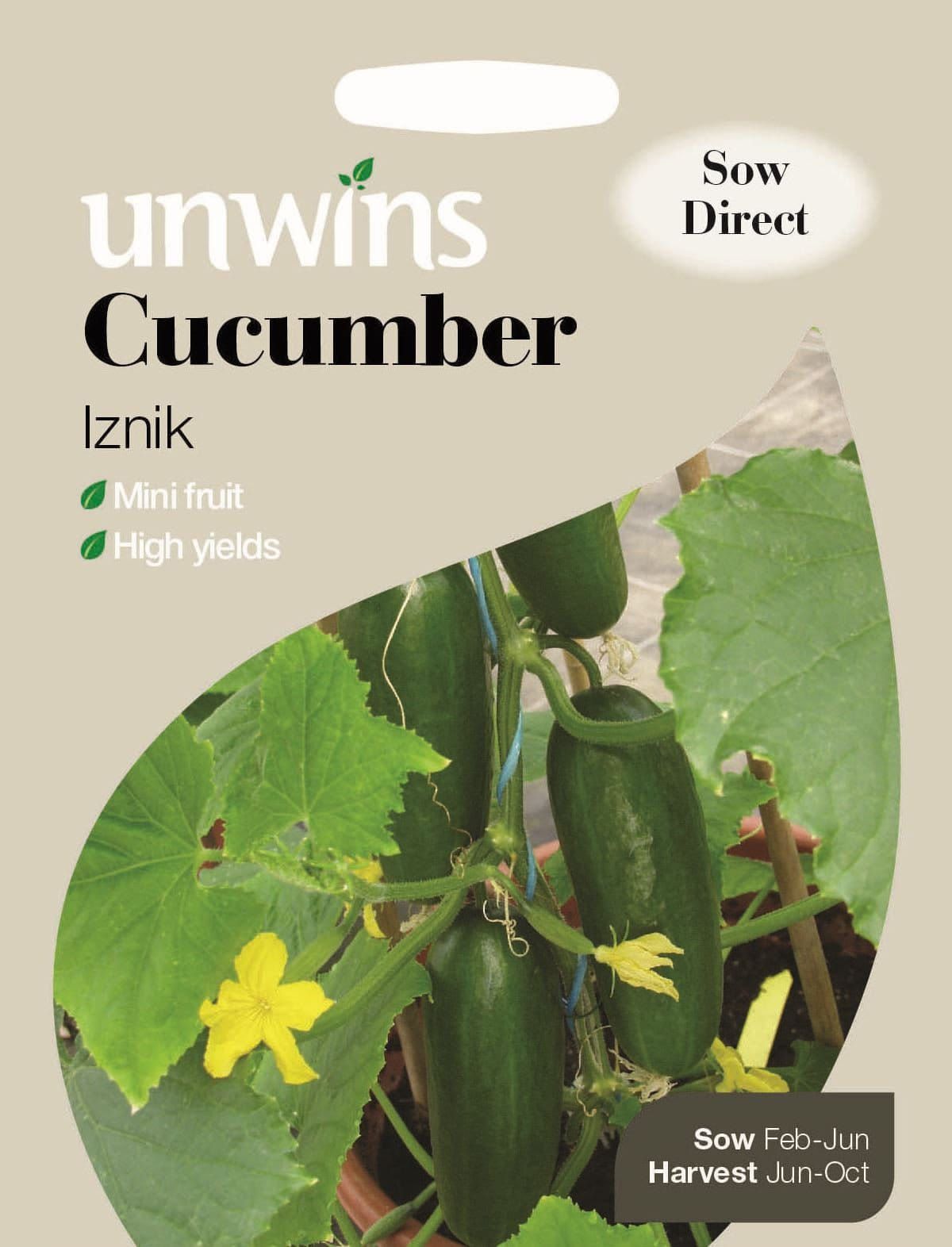 Unwins Cucumber Iznik F1 5 Seeds