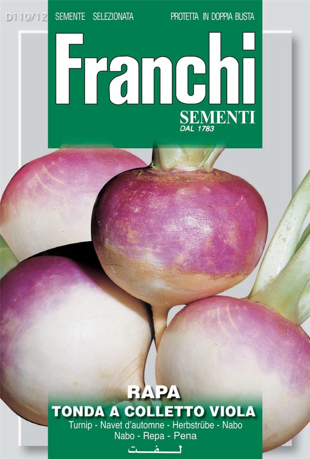 Franchi Seeds of Italy Turnip Tonda A Colletto Viola Seeds