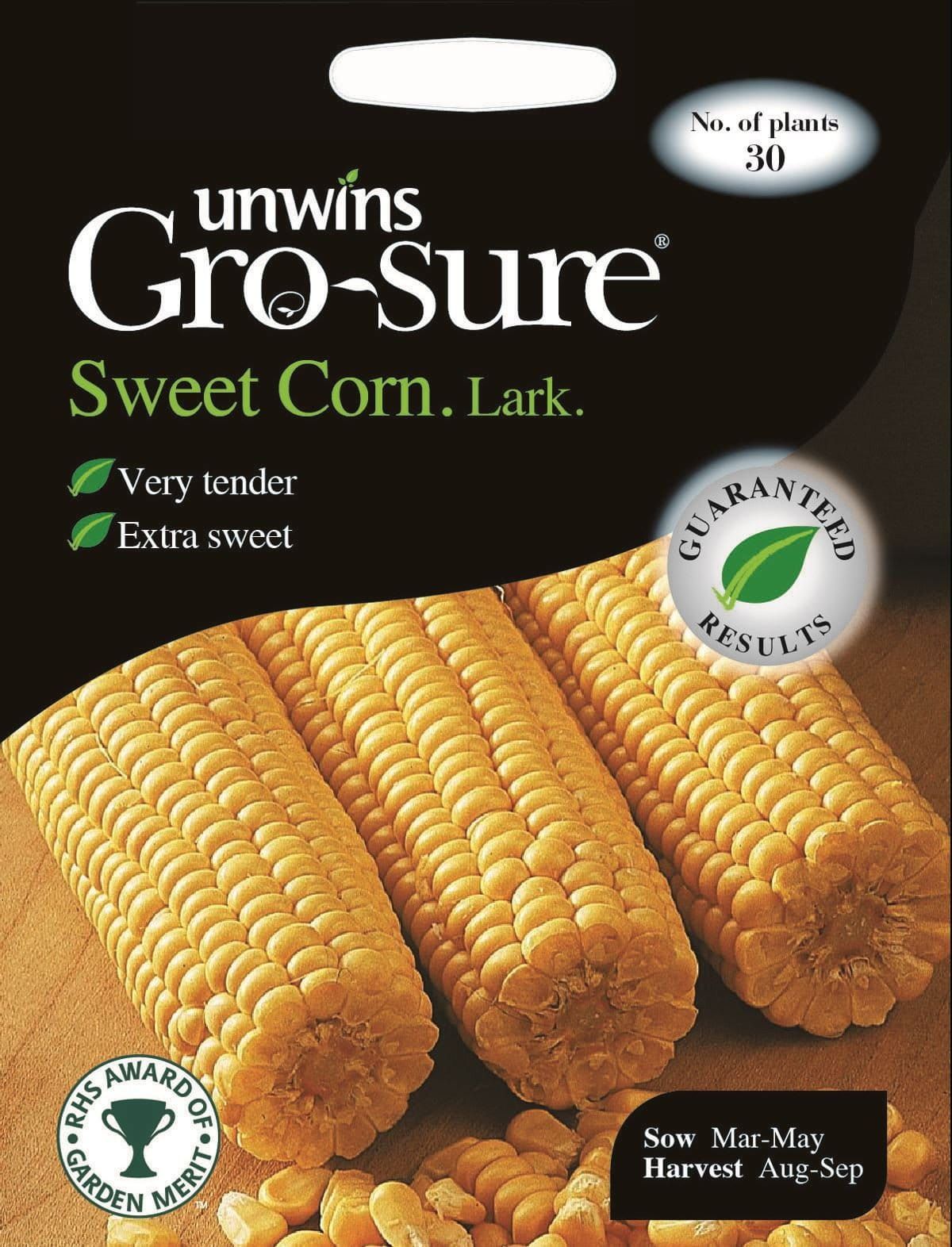 Unwins Sweet Corn Lark F1 30 Seeds