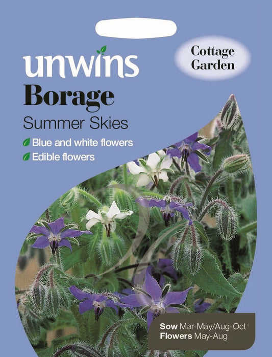 Unwins Herb Borage Summer Skies 120 Seeds