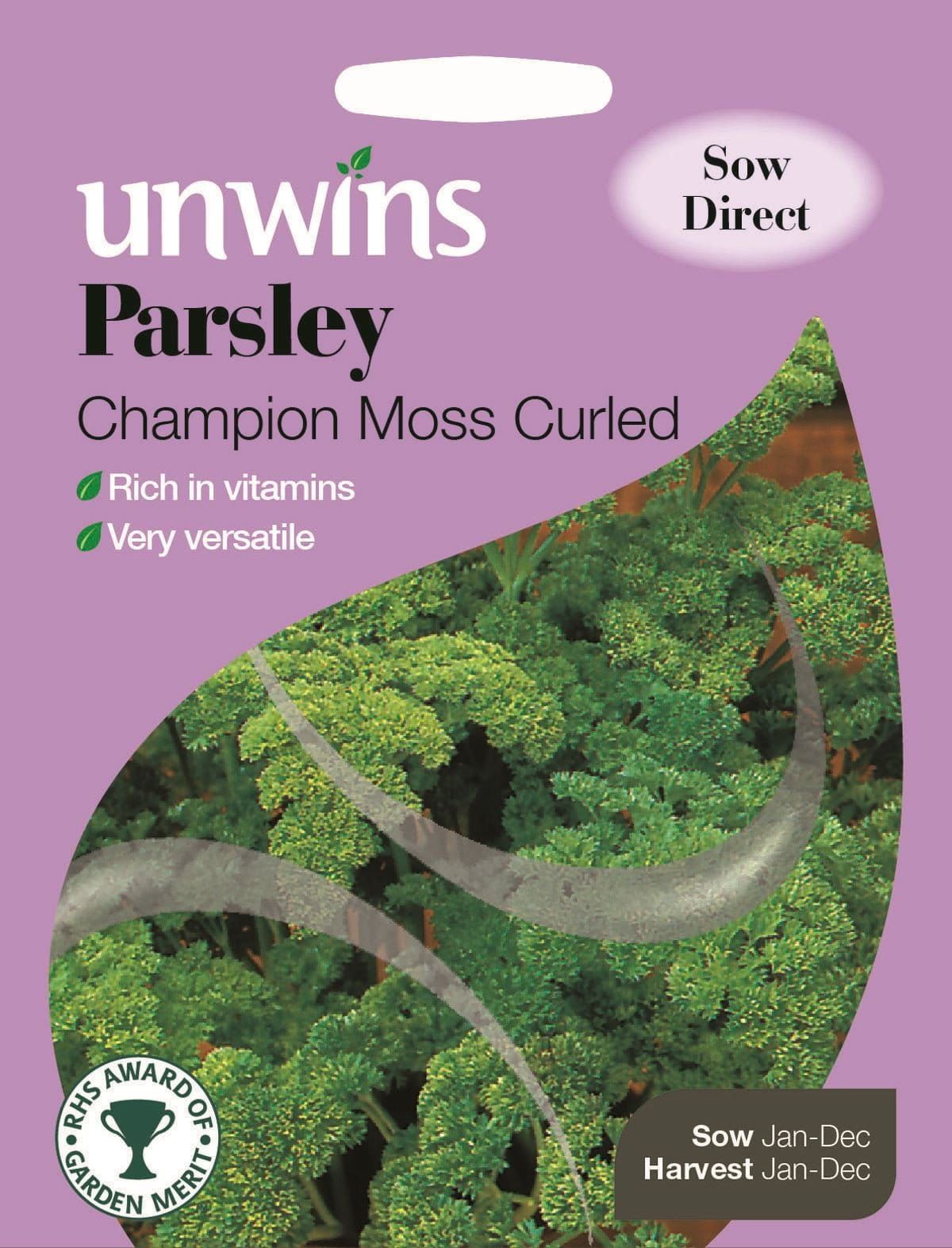 Unwins Parsley Champion Moss Curled 800 Seeds