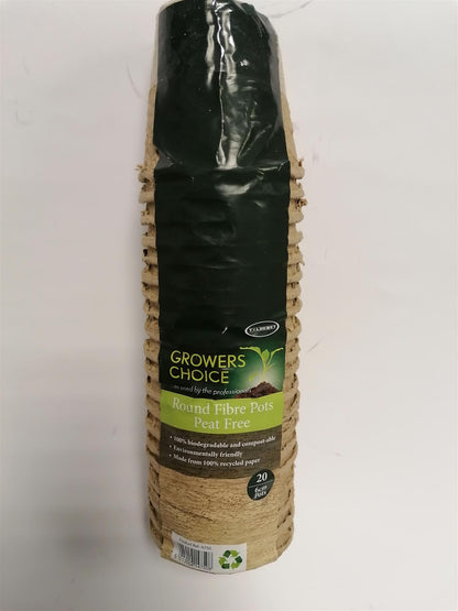 Tildenet - 20 x 6cm Round Fibre Pots