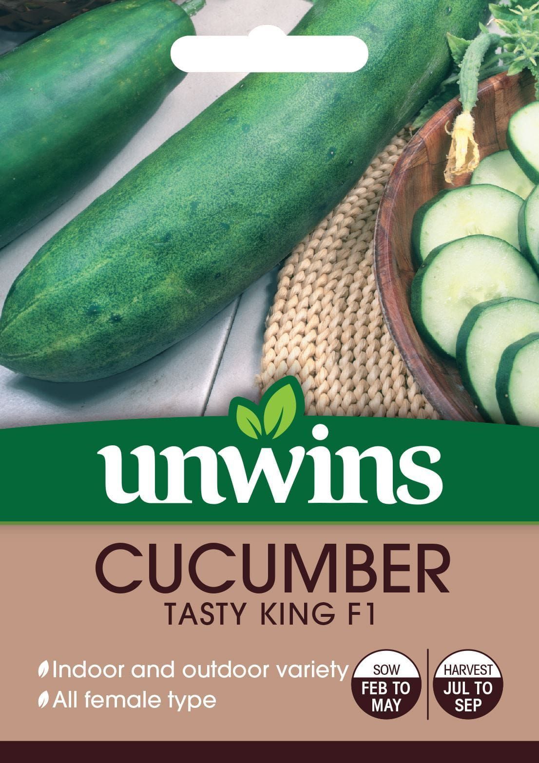 Unwins Cucumber Tasty King F1 10 Seeds