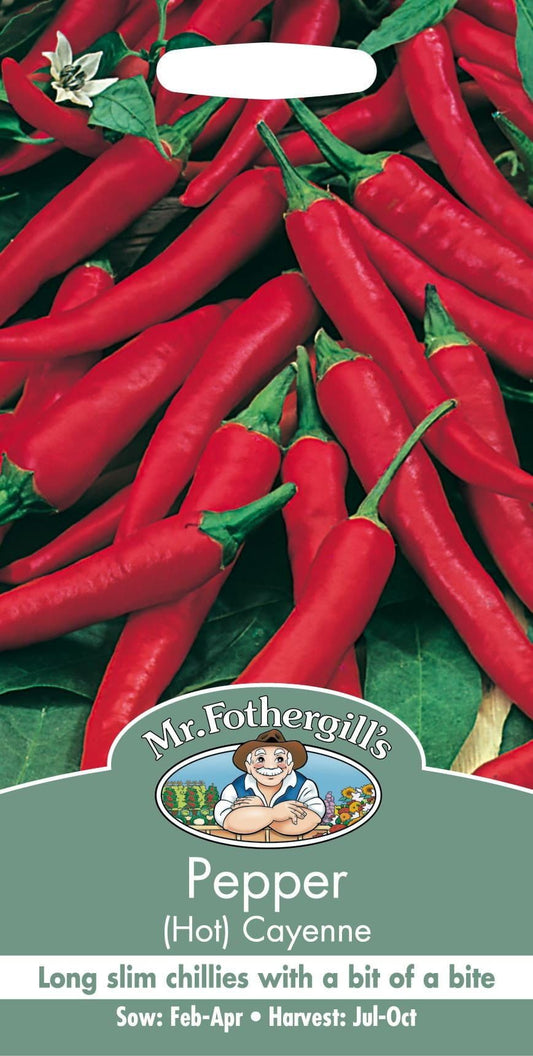 Mr Fothergills Hot Pepper Cayenne 60 Seeds