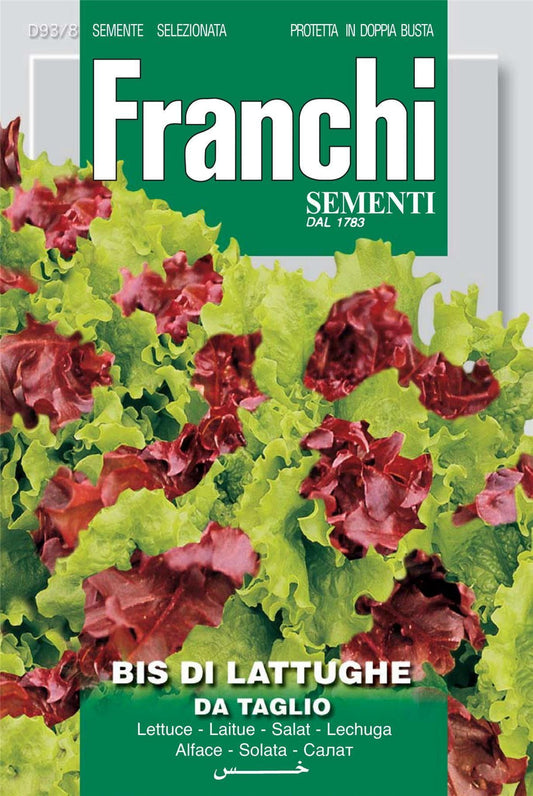 Franchi Seeds of Italy - DBO 93/8 - Lettuce - Mixed da Taglio - Bis - Bionda E Rossa Ricciolina - Seeds