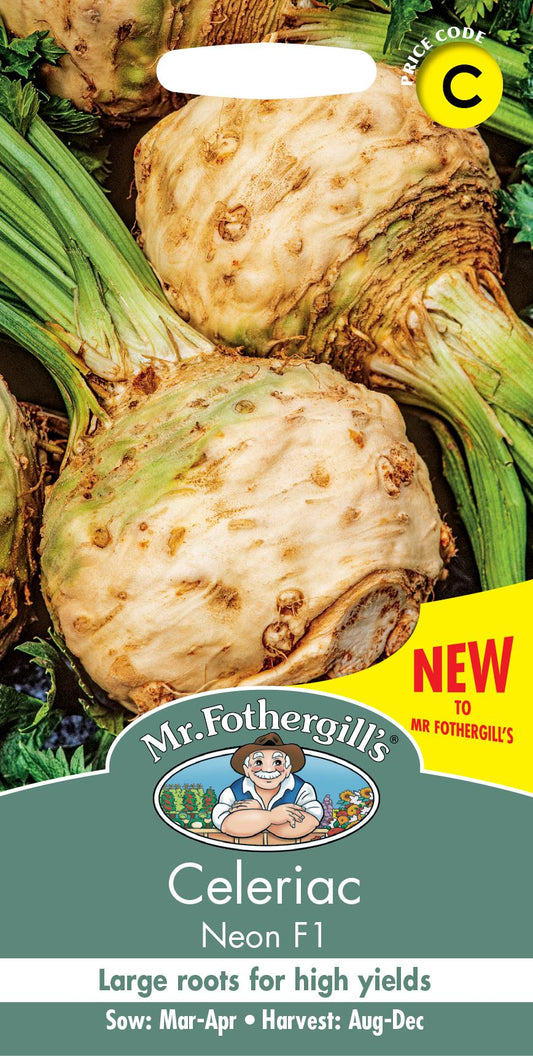 Mr Fothergills - Vegetable - Celeriac - Neon F1 - 250 Seeds