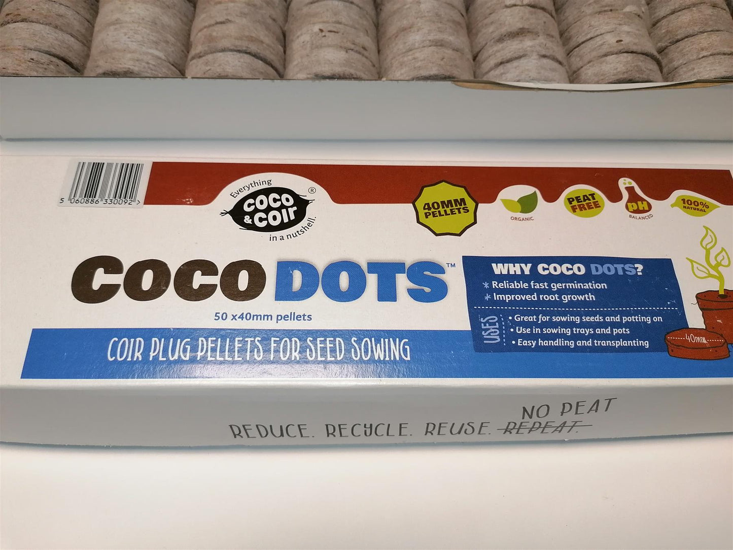 Cocodots - Coir plug pellets for seeds