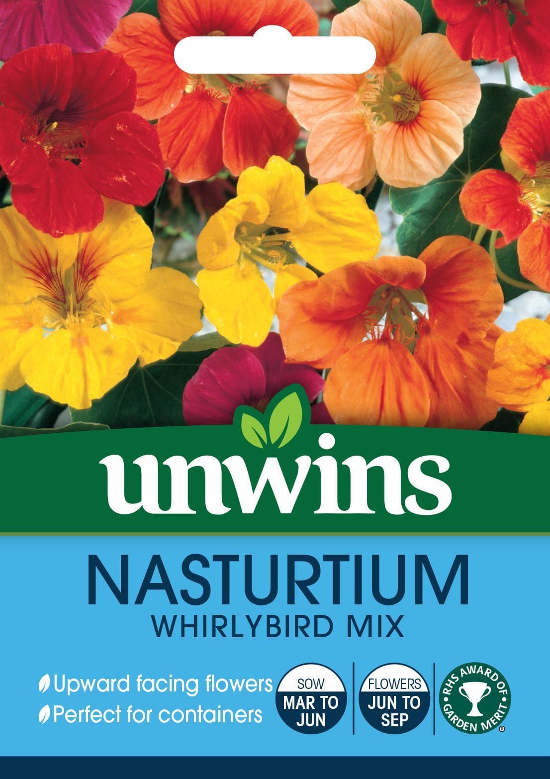 Unwins Nasturtium Whirlybird Mix 35 Seeds